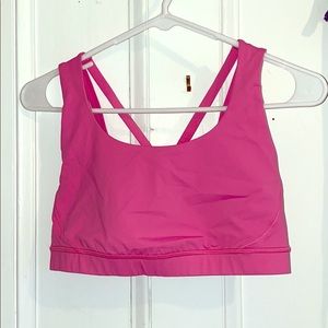Lululemon bright pink sports bra - BARELY WORN